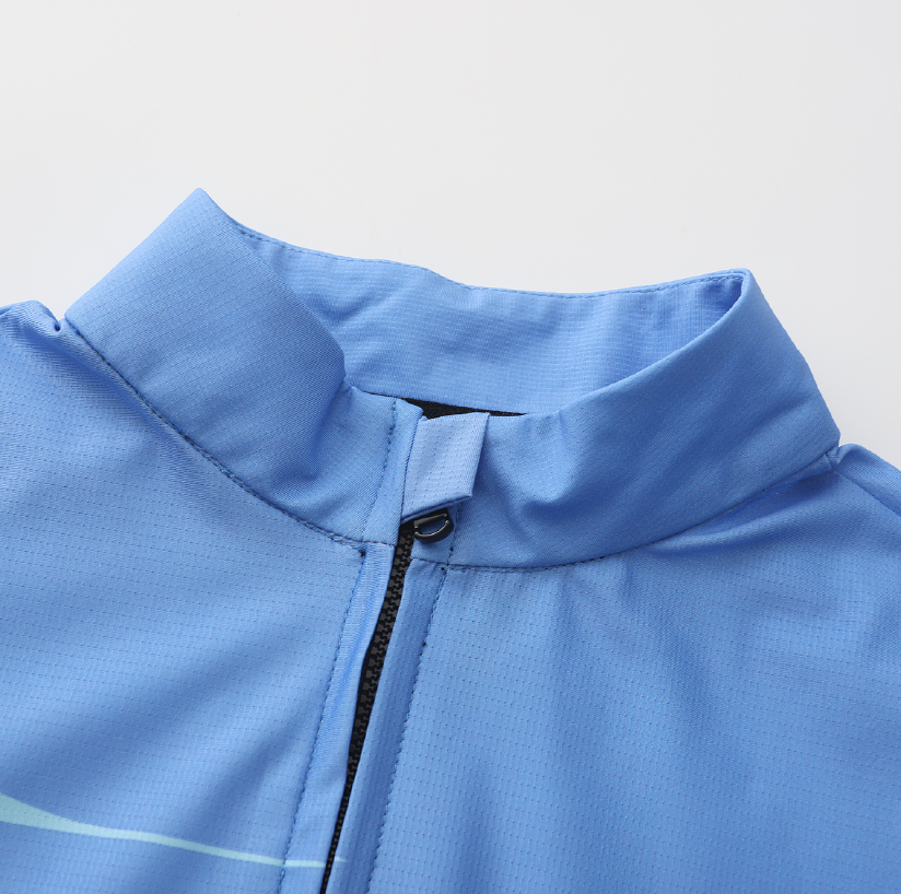 Unisex Printed Cycling Jersey-Blue