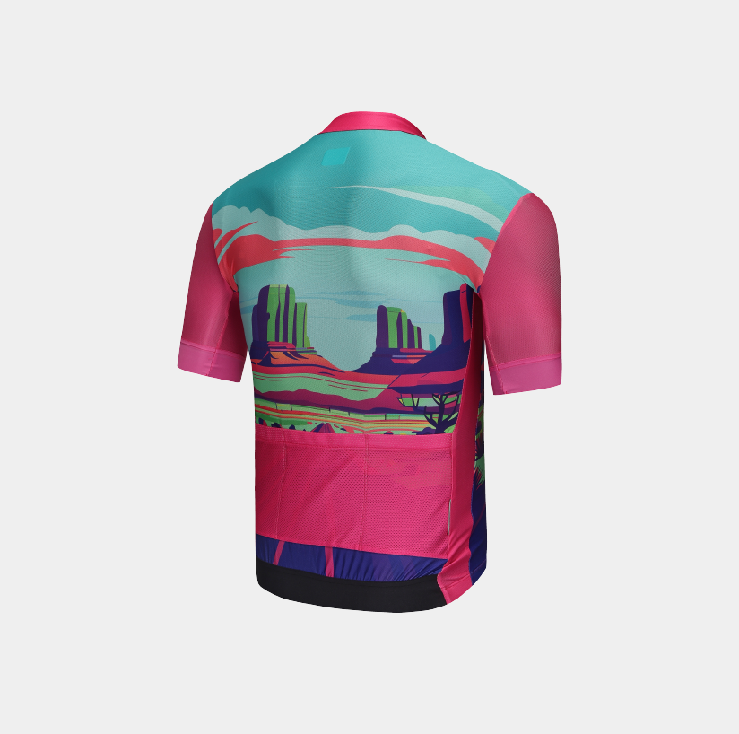 Unisex Printed Cycling Jersey-Bright