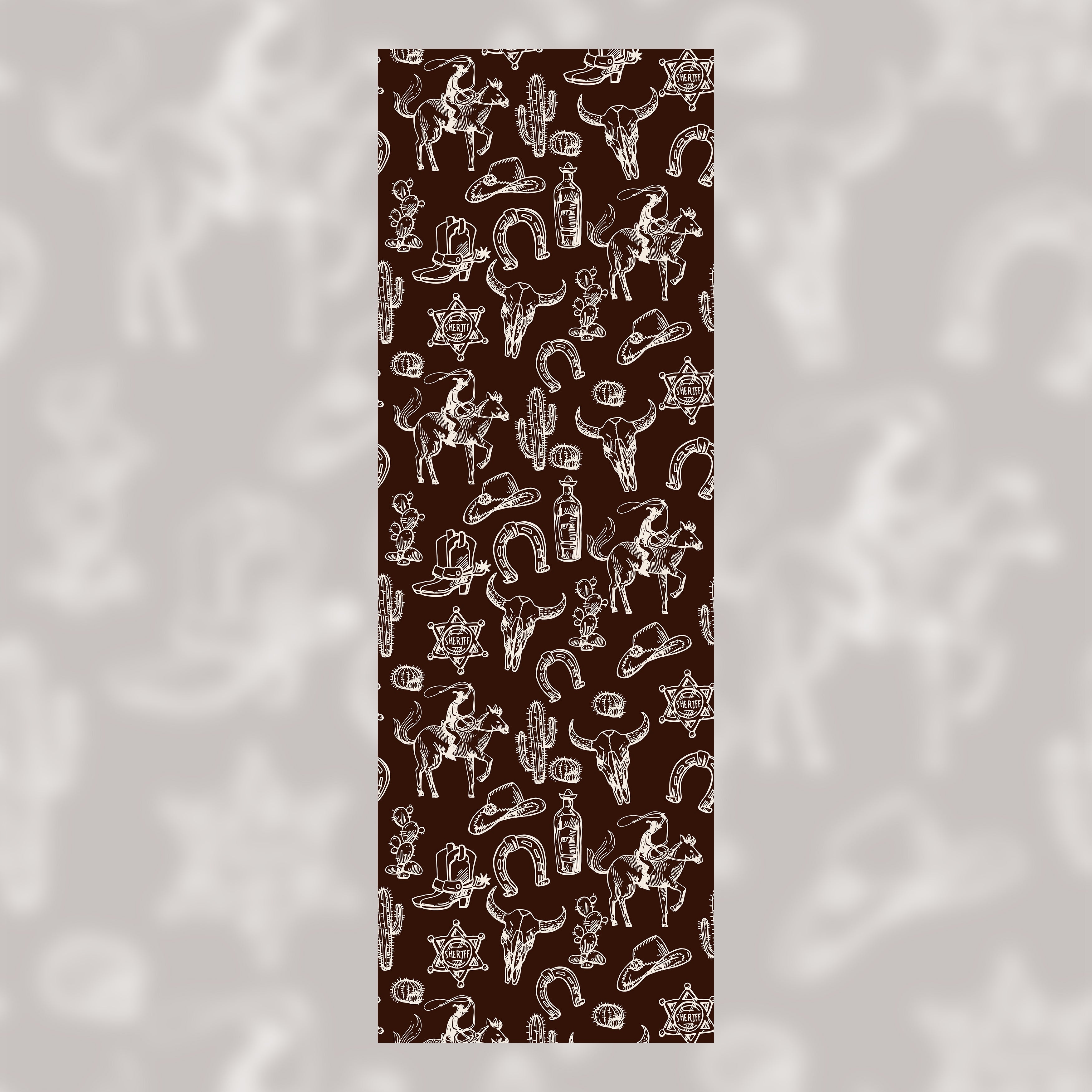 Cowboy Line Art Wool Socks (9")