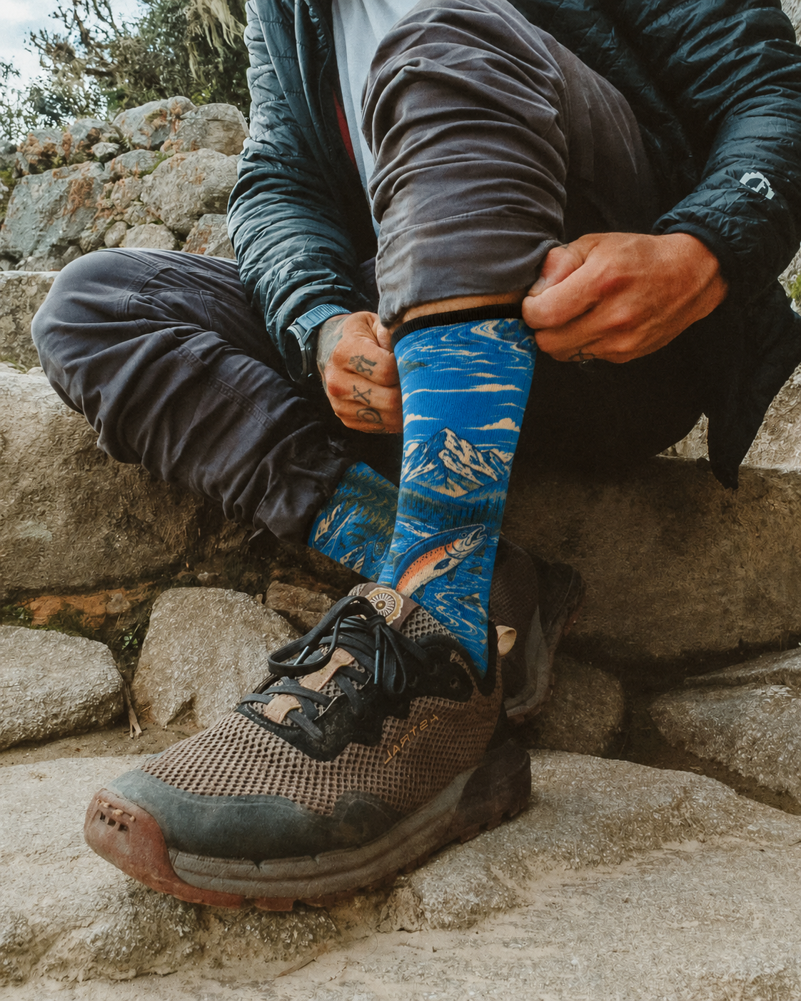 Long Compression Printing Socks