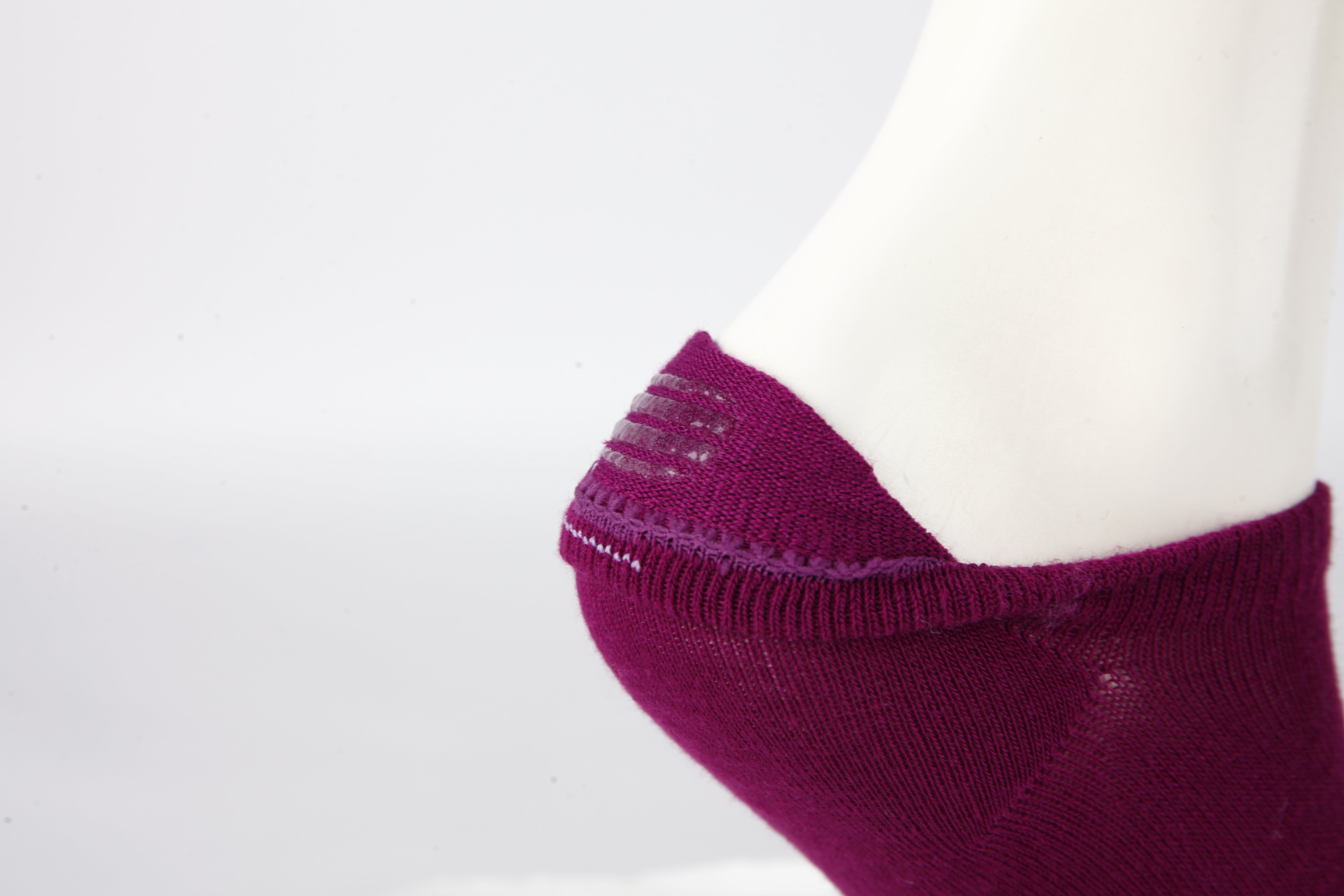 No Show Liner Socks - 6 Pairs Pack- PLUM