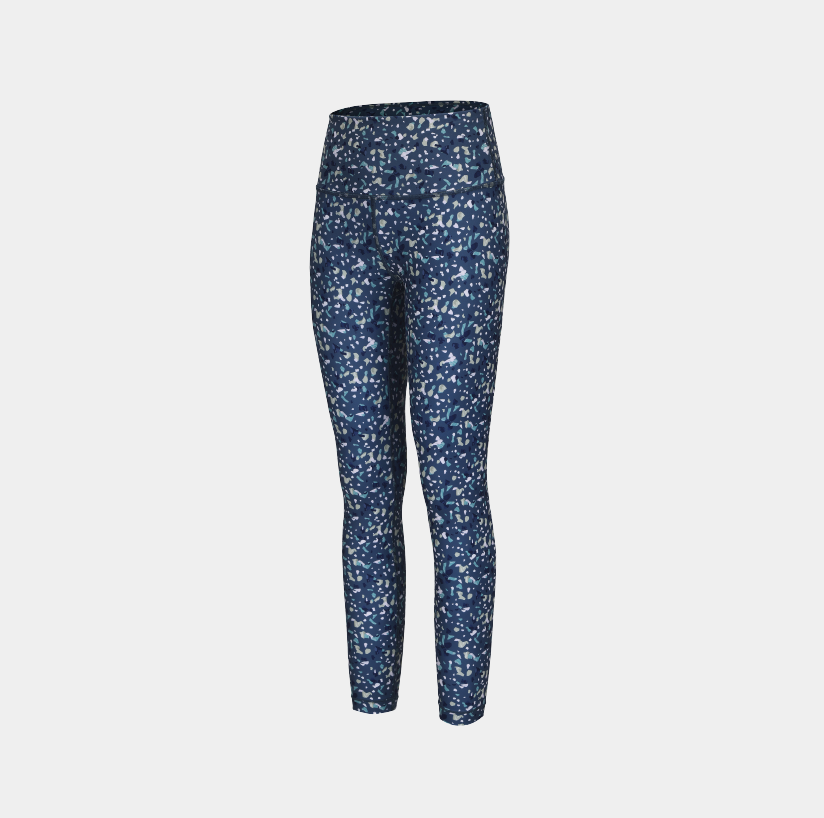 Polyester Yoga Legging-Dark Blue