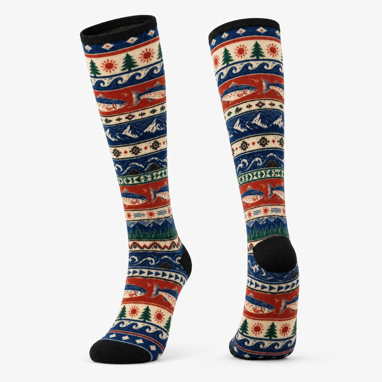 Long Compression Printing Socks