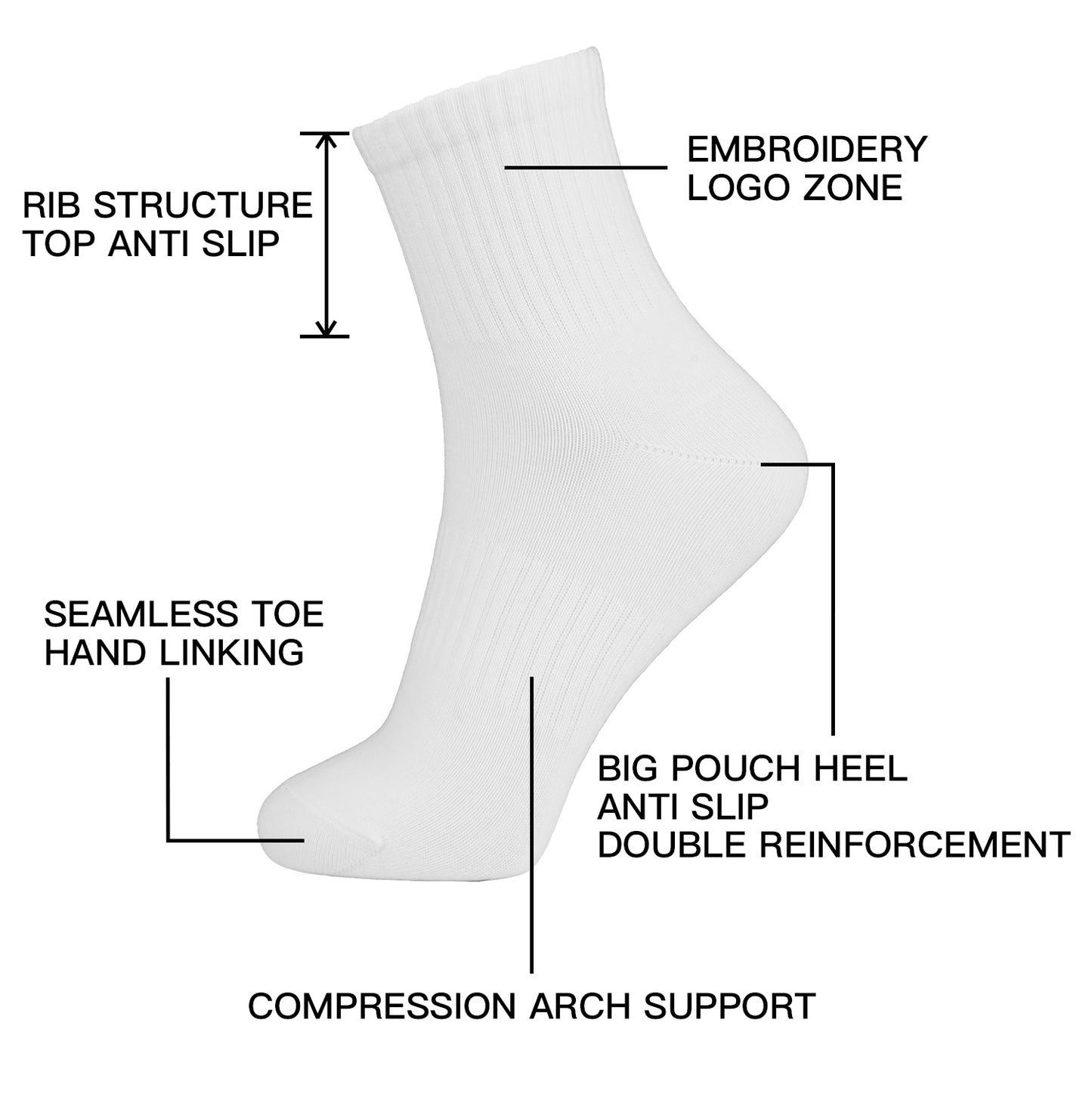 Adult Teen Daily Sports Socks
