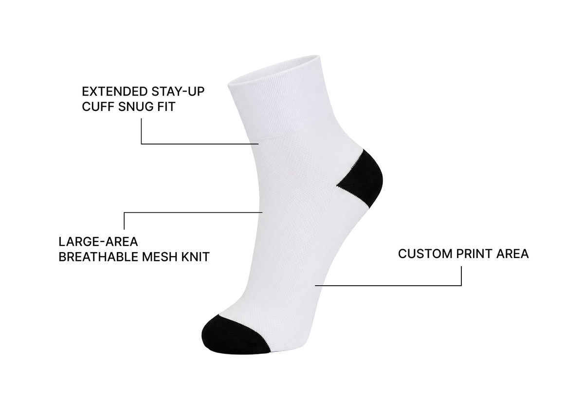 Aero COOLMAX® Crew Socks - Full-Color Print