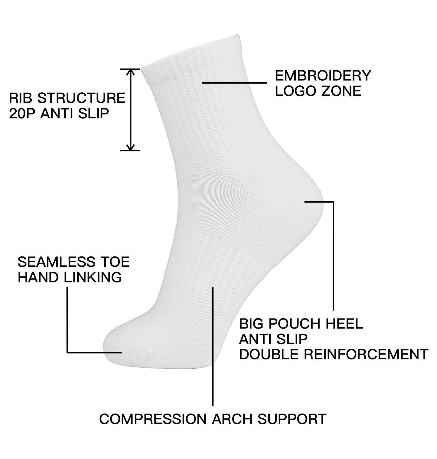 Adult Teen Daily Sport Socks