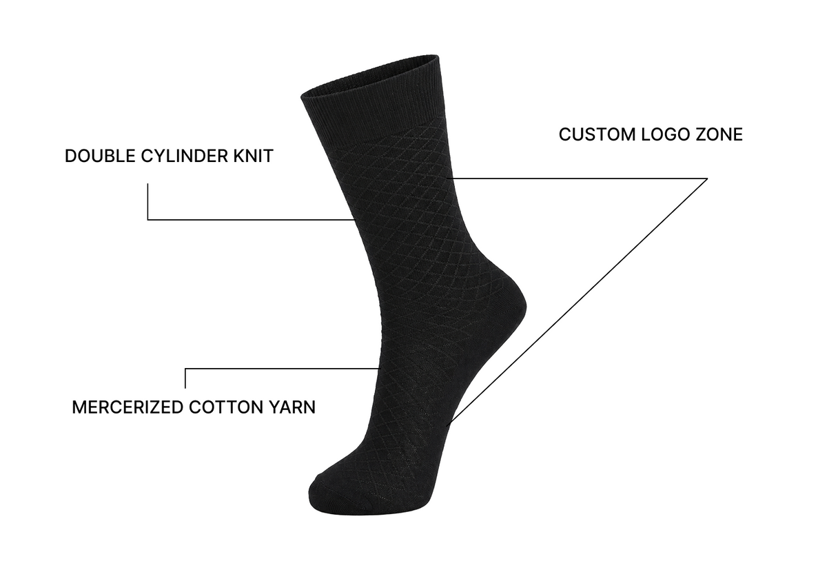 Elite Dress Socks - Embroidered
