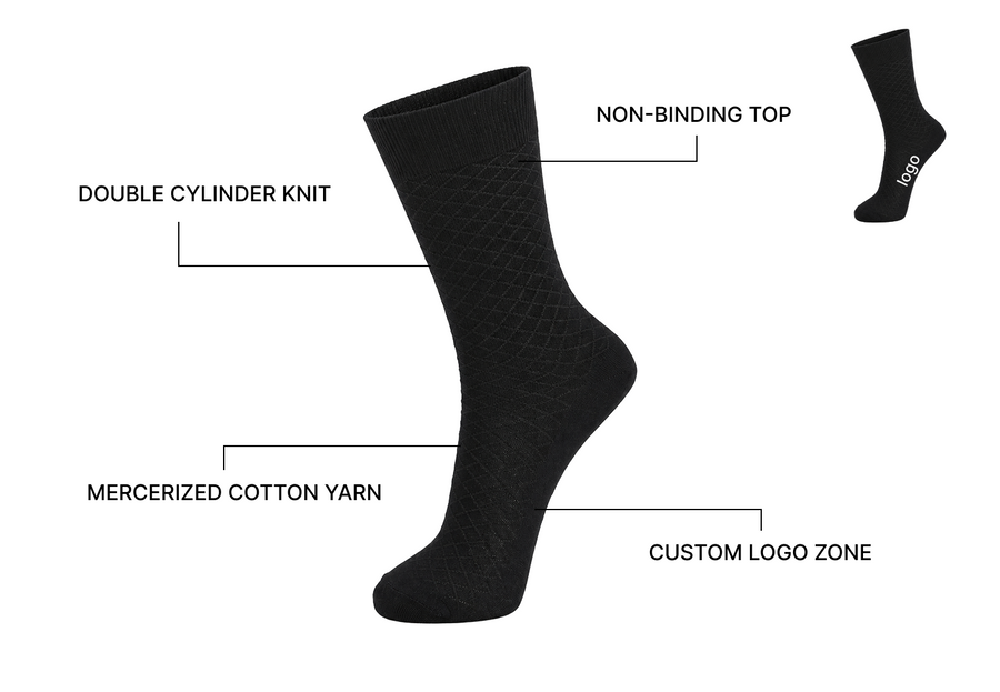 Elite Dress Socks - Heat Transfer