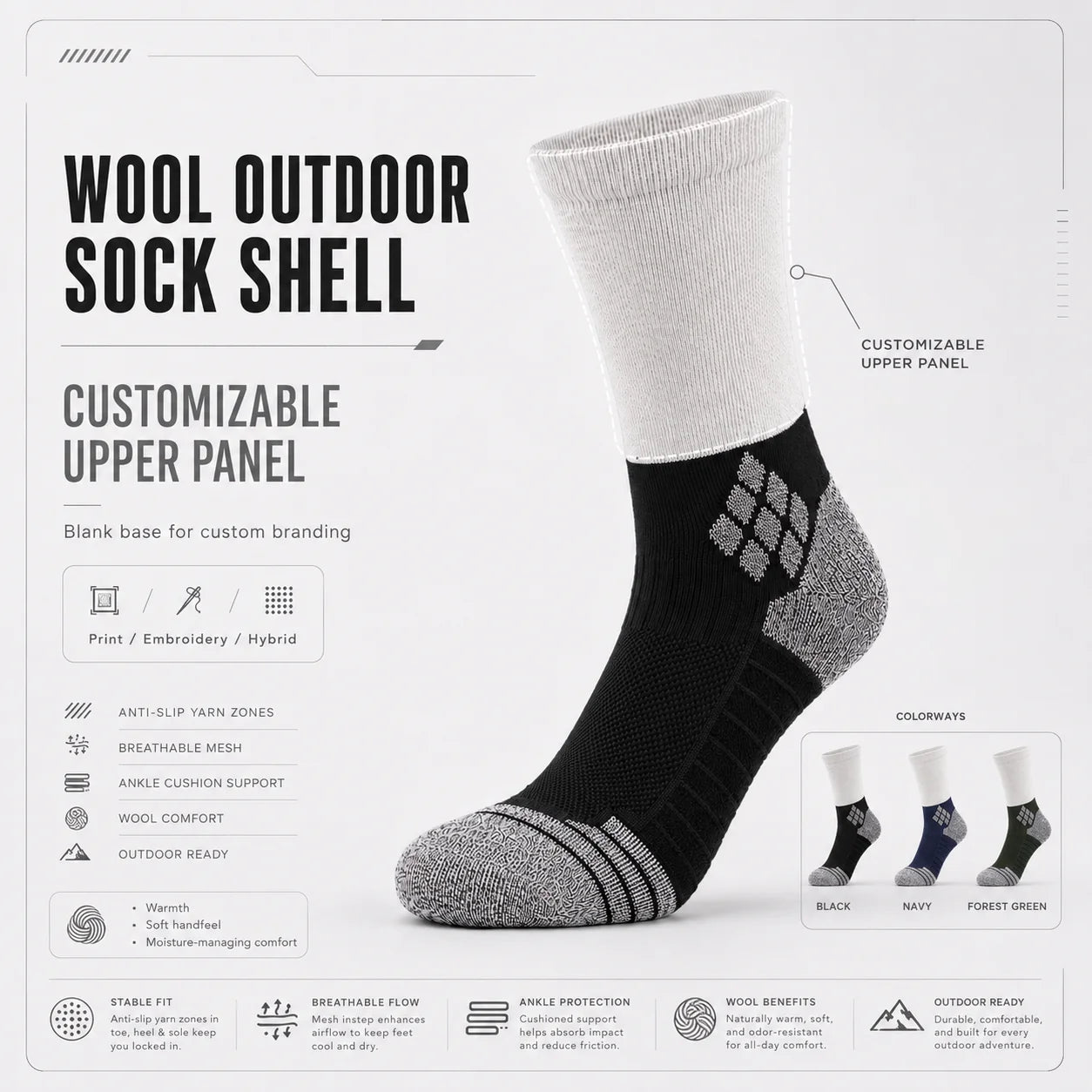 Custom Wool Ourdoor Socks