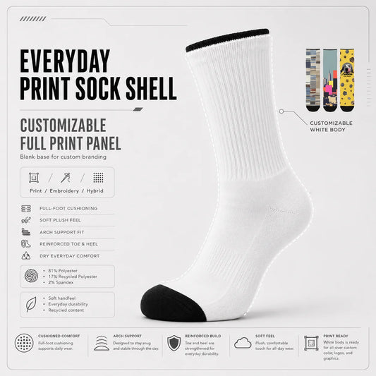 Custom Printed Crew Socks