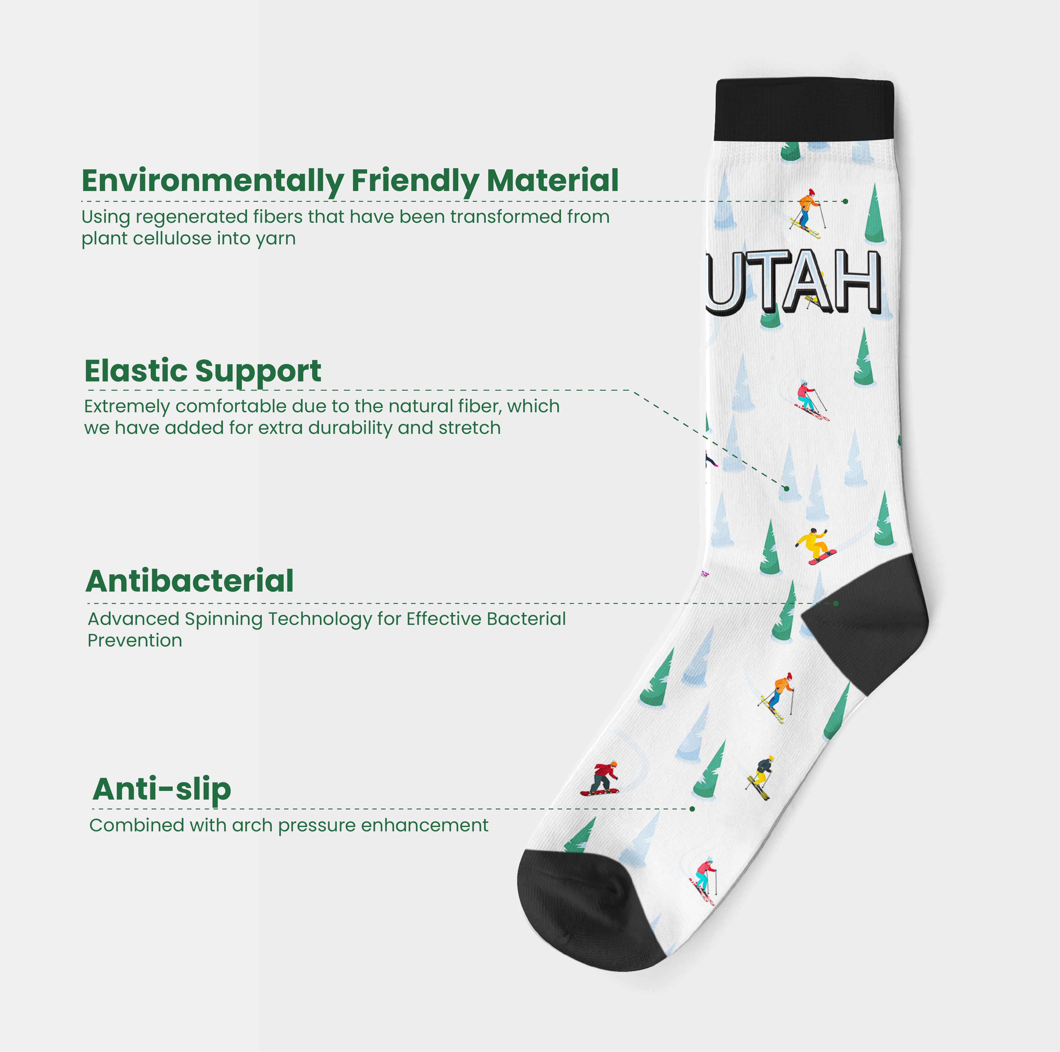 Utah Crew Socks(9")