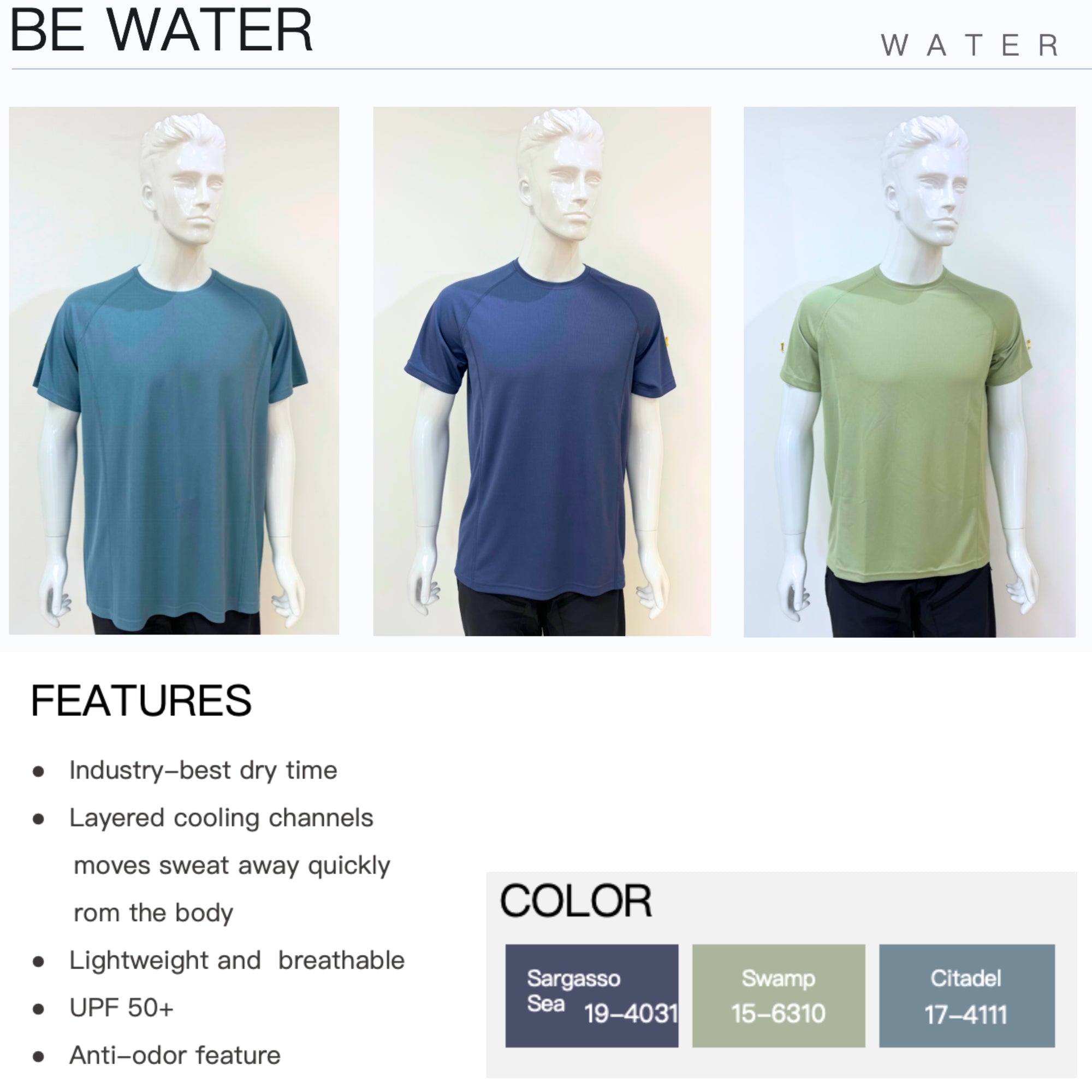BE WATER, Water Channel Tee