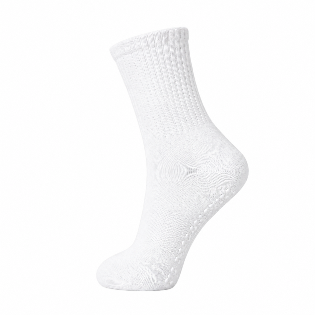 Women's Crew Length Non-Slip Grip Yoga Socks for Pilates Barre