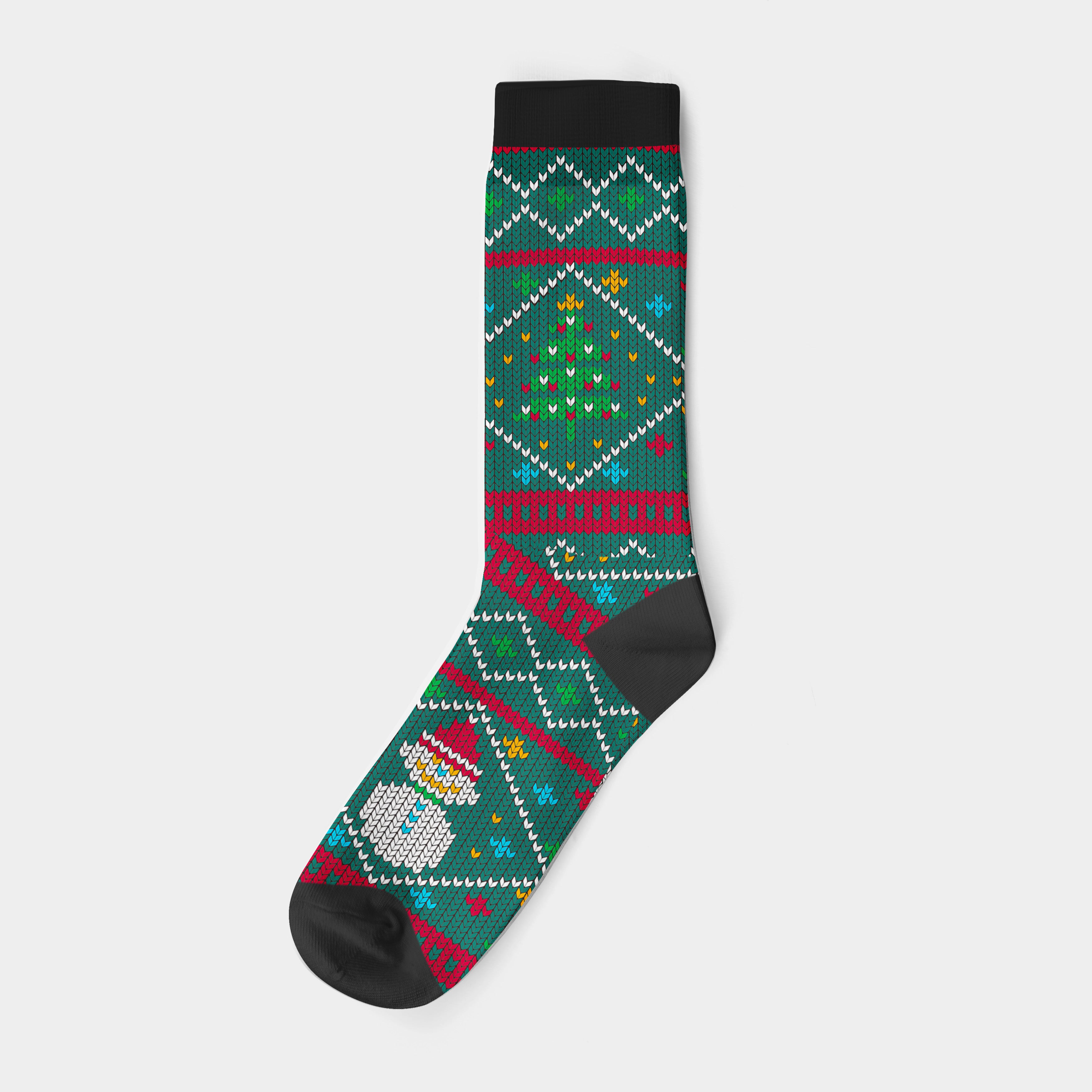 Christmas Sweater Crew Sock (9")