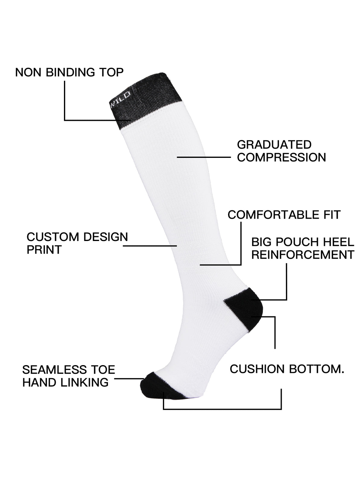 Everyday Mild Compression Socks - Full-Color Print