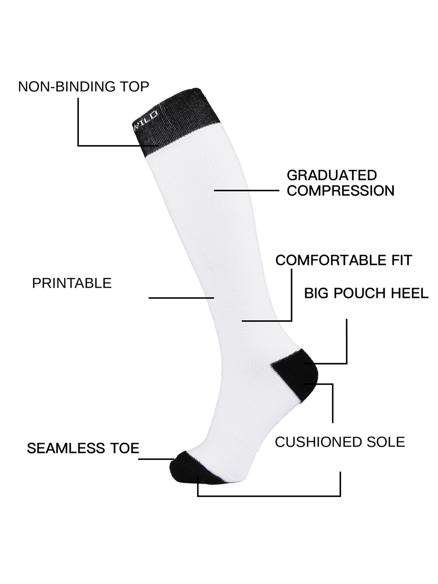 Everyday Mild Compression Socks - Full-Color Print
