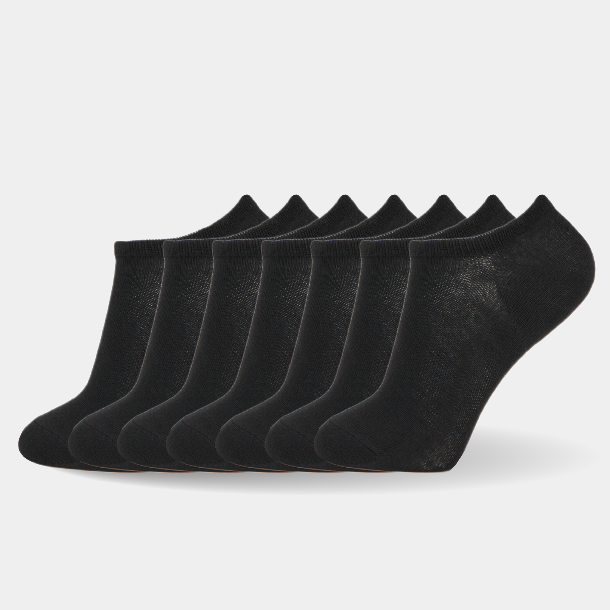 No Show Liner Socks-6 Pairs Bundle-BLCK