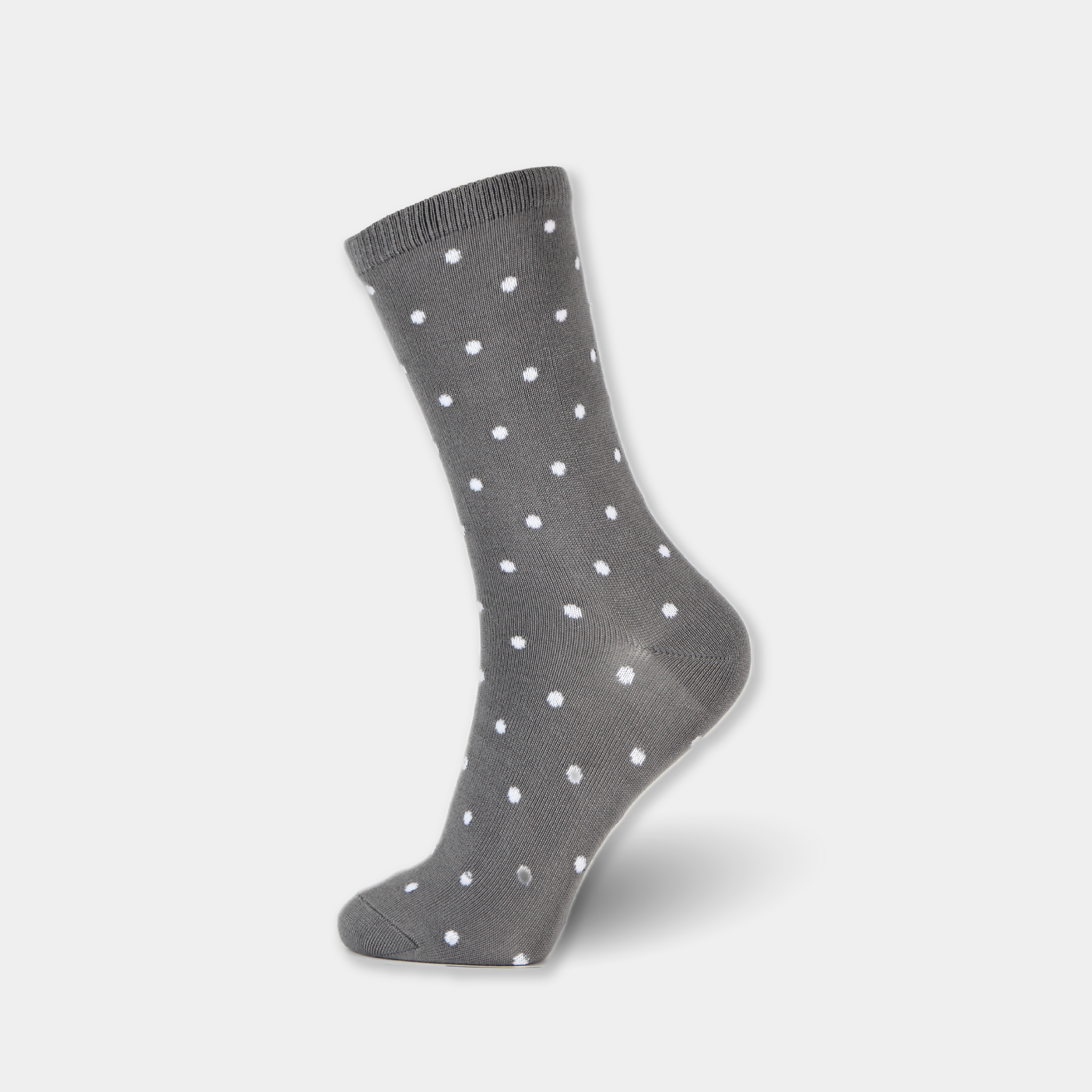 6 pairs Crew Socks Charcoal Gray Assorted Colors-CHGY