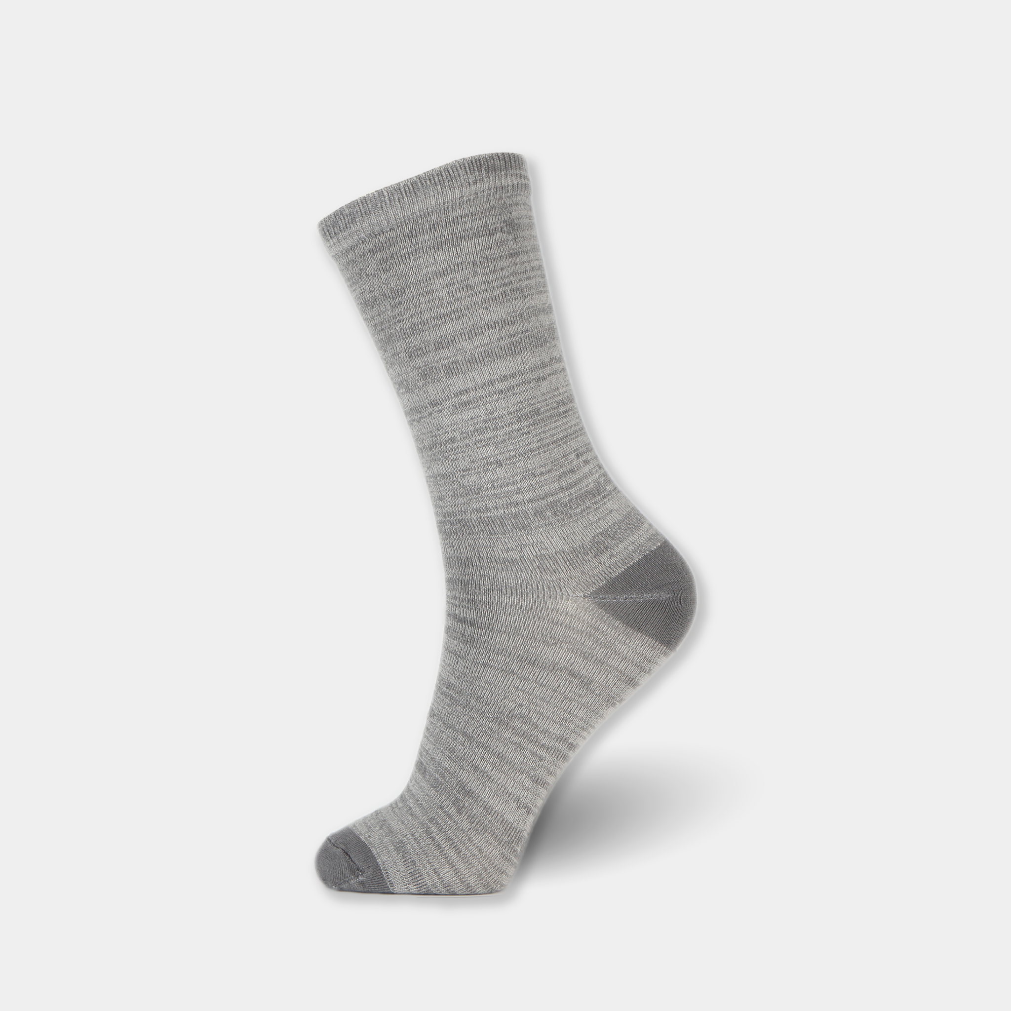 6 pairs Crew Socks Charcoal Gray Assorted Colors-CHGY