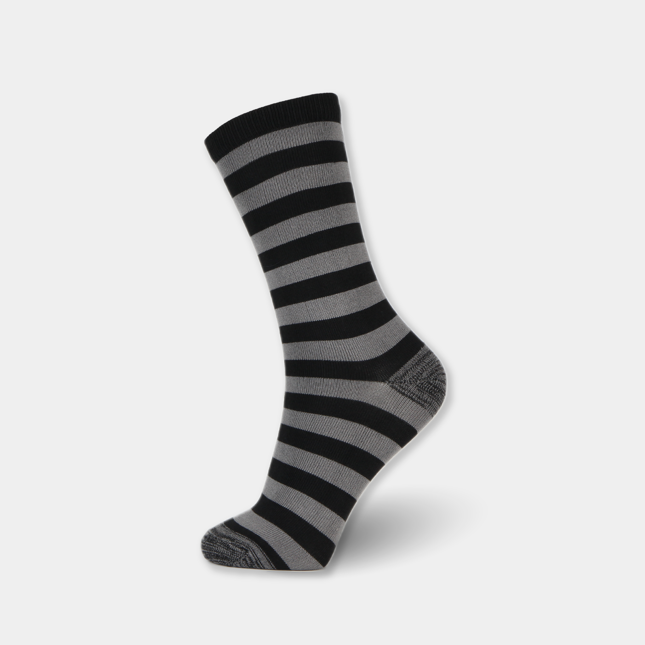 6 pairs Crew Socks Charcoal Gray Assorted Colors-CHGY