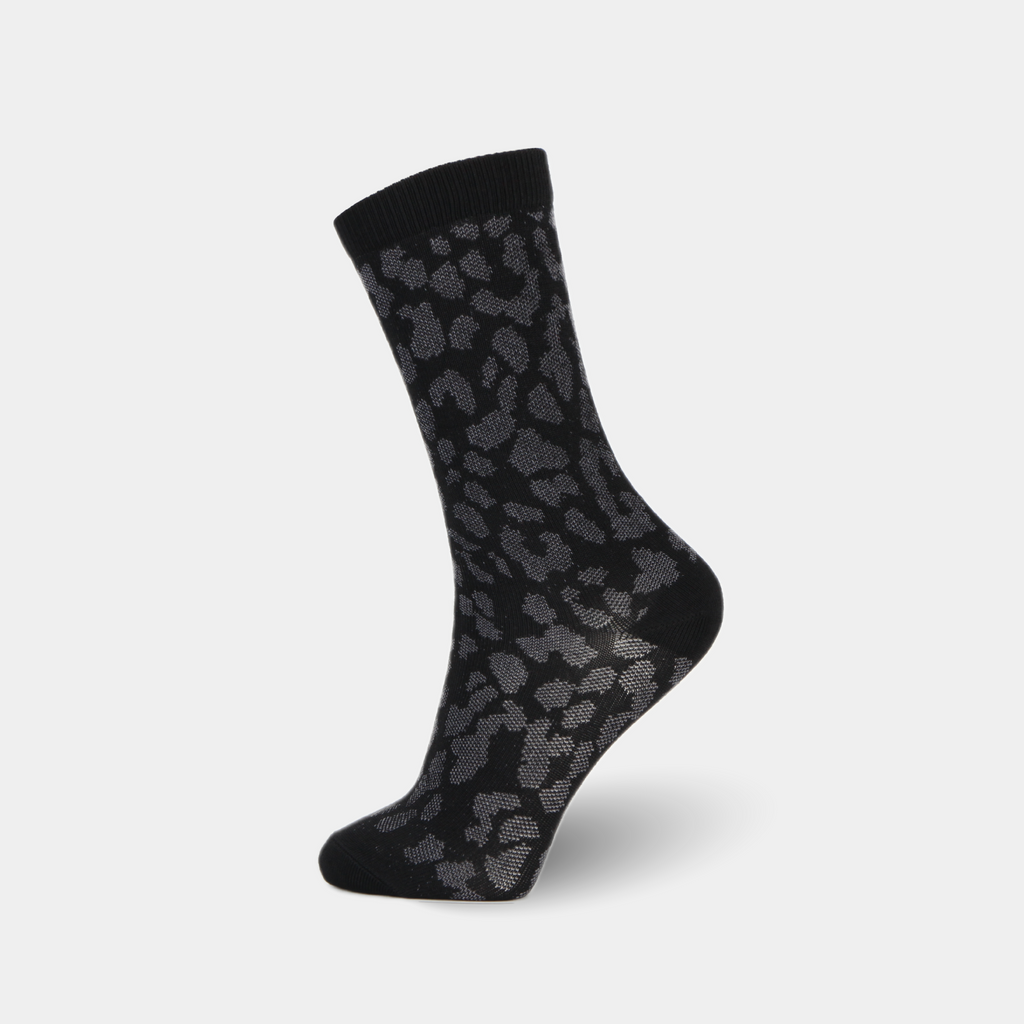 Crew 6 Pair Pack Ocelot Texture Assorted Colors-BLCK