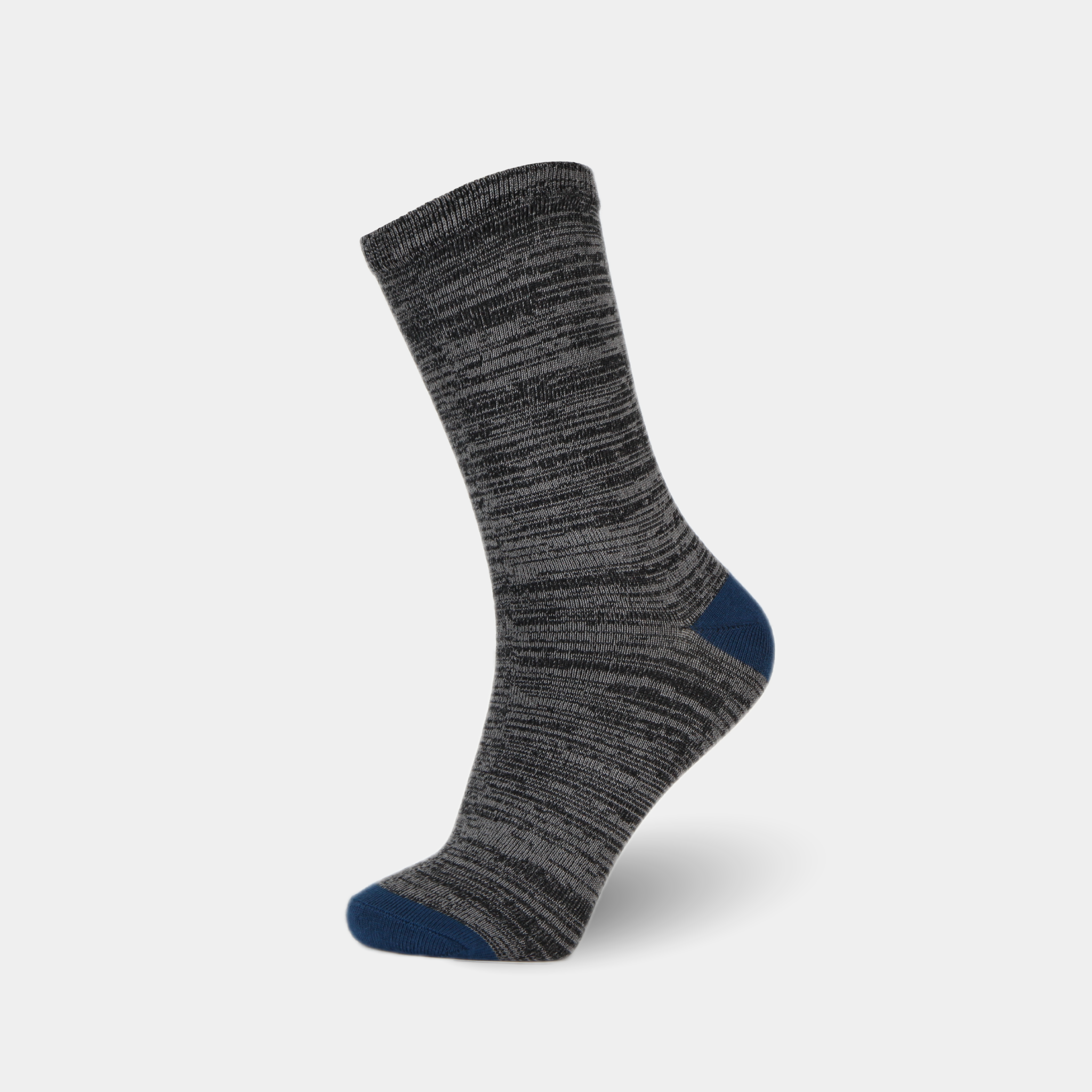 dark gray heather crew sock