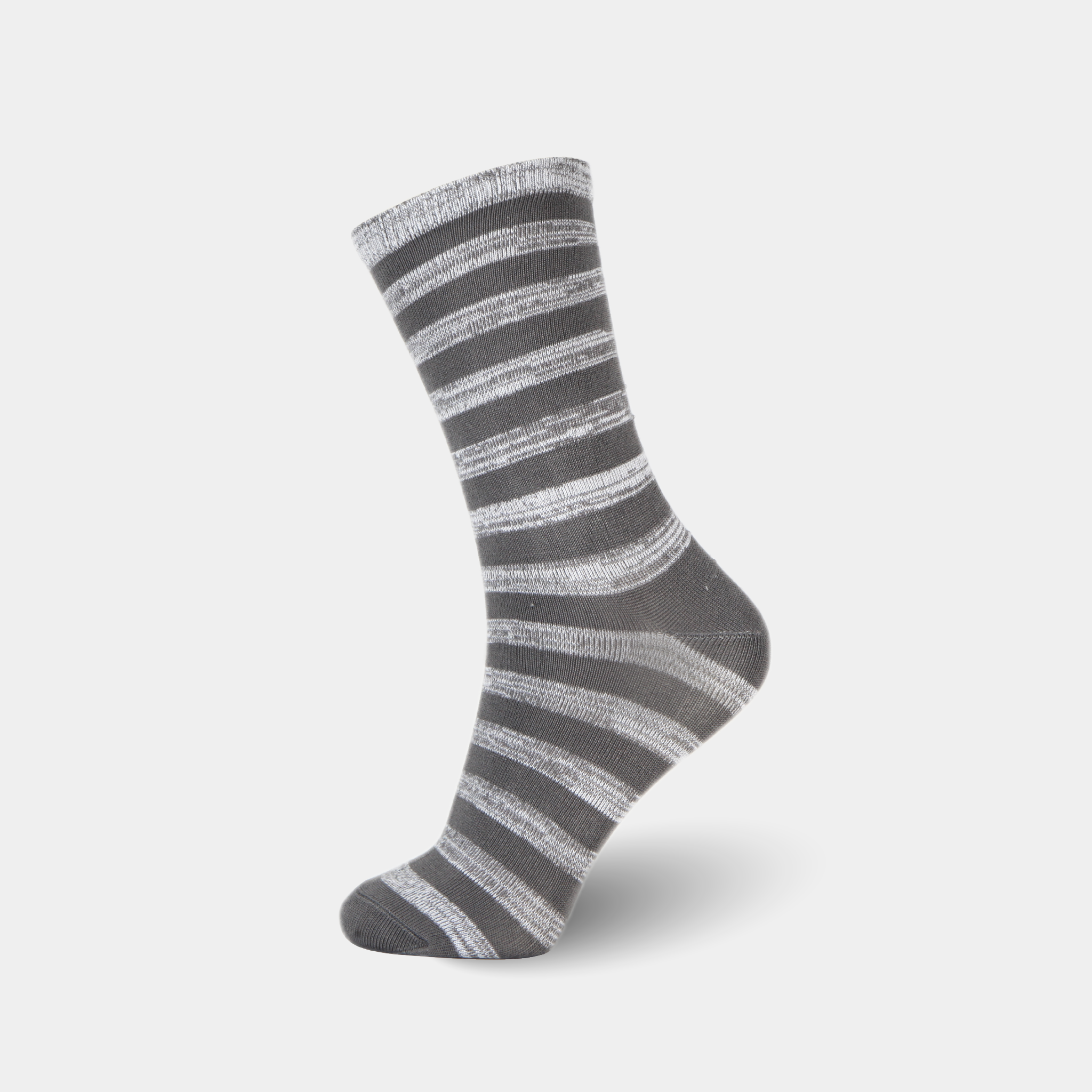 gray striped crew sock