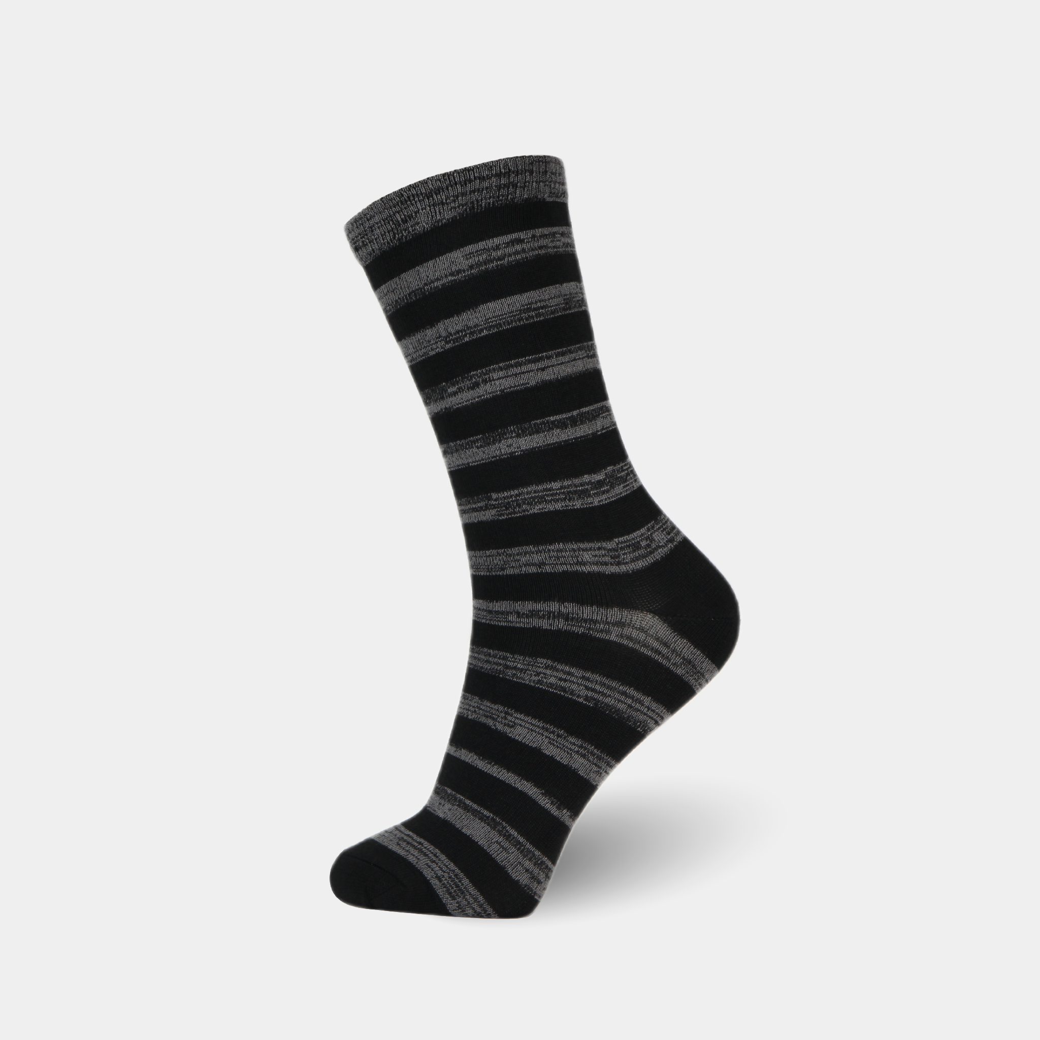 black striped crew sock