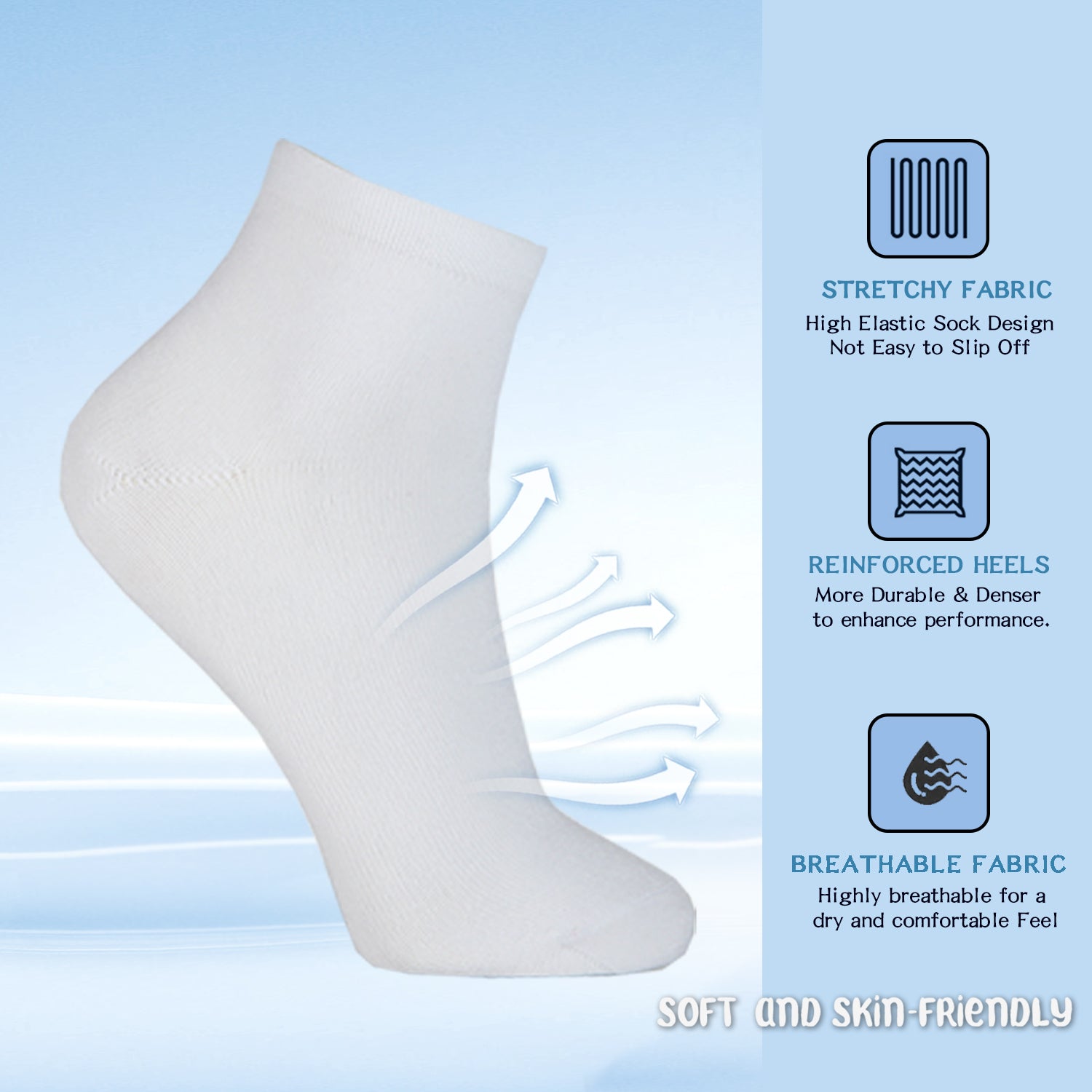 white ankle sock