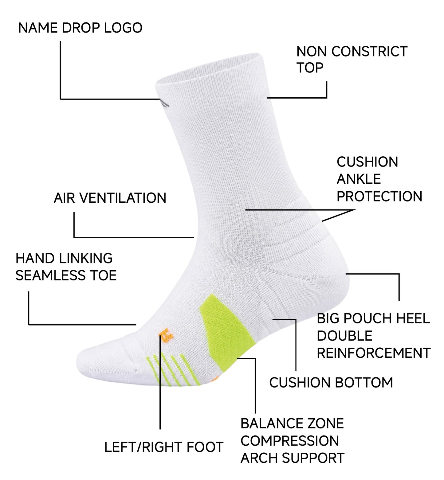 Nylon Hiking Walking Socks
