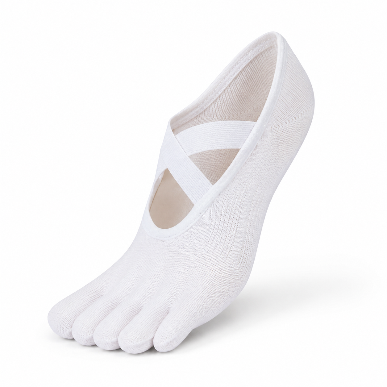 Women's Five-Toe Low Cut Grip Yoga Socks with Straps