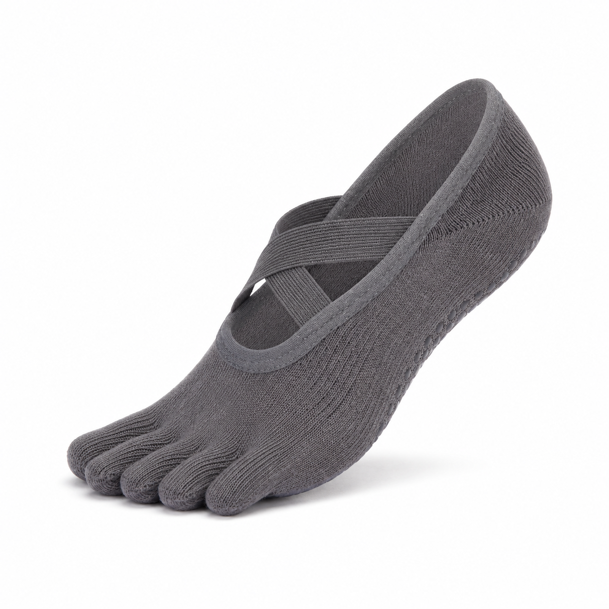 Women's Five-Toe Low Cut Grip Yoga Socks with Straps